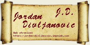 Jordan Divljanović vizit kartica